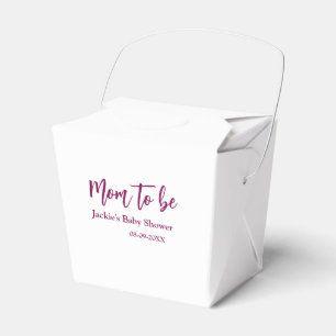 Blivande mamma baby shower namn datum rosa enkel m presentaskar