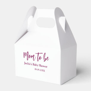 Blivande mamma baby shower namn datum rosa enkel m presentaskar