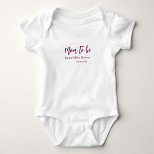 Blivande mamma baby shower namn datum rosa enkel m t shirt