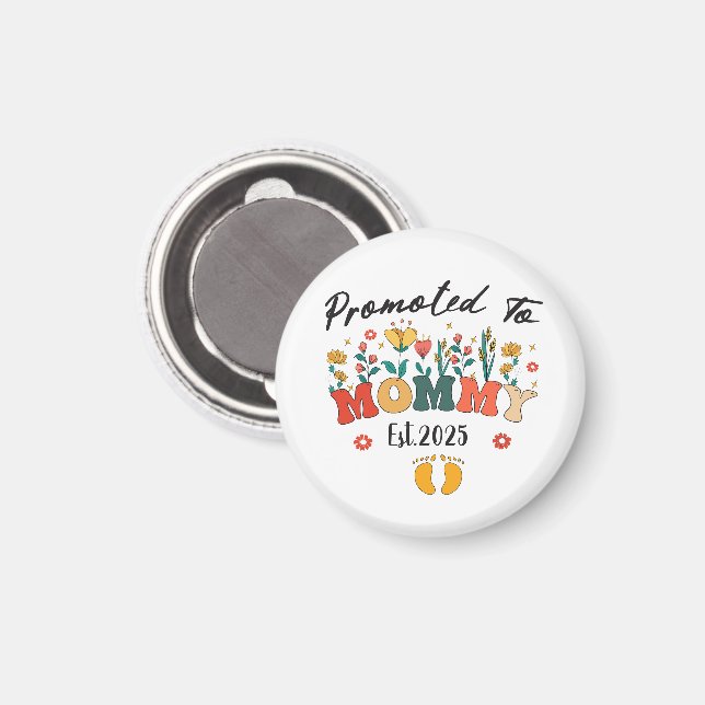 Blivande Mamma est. 2025: Ny mors minnessak Magnet (Front/Back)