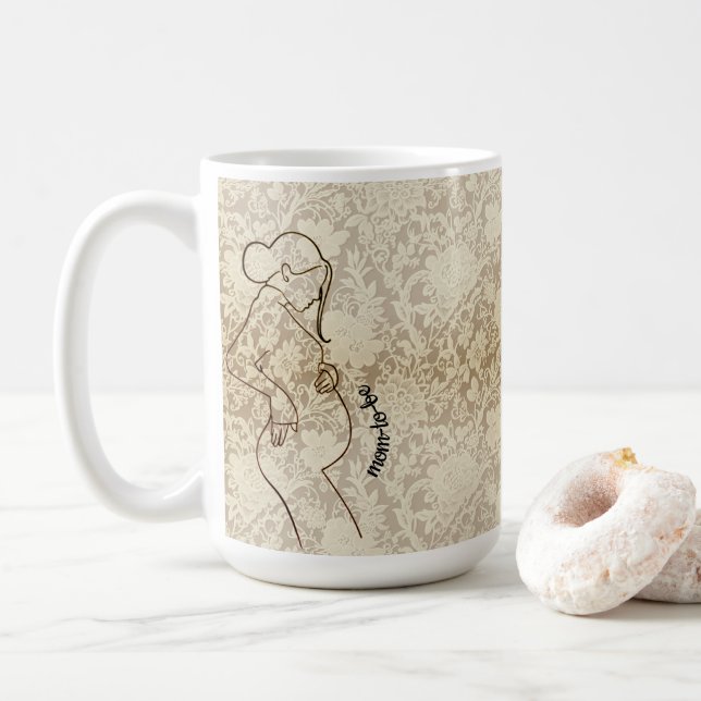 Blivande Mamma Falsk Spets Kaffemugg (Med munk)