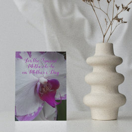 Blivande Mamma Orkidé Blommande Blommor Mors Dag Kort