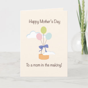 Blivande mamma på mors dag helgkort