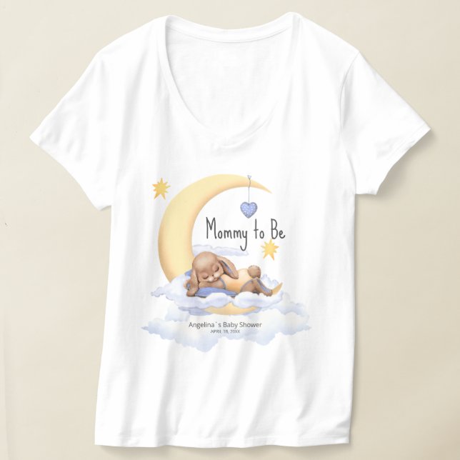 "Blivande Mamma" T-Shirts för Baby Shower (Laydown)