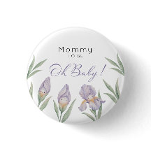 Blivande Mamma Vattenfärg Iris Blommig Lila Lavend