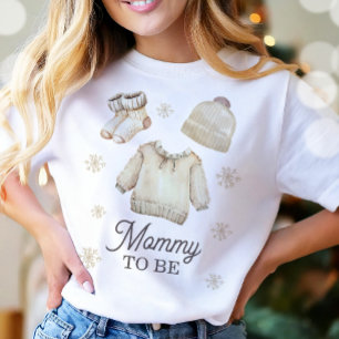 Blivande Mamma Vinter Barn Shower T Shirt