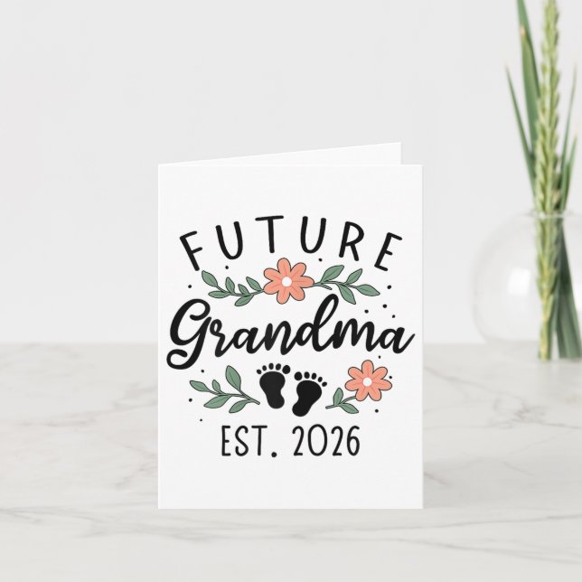 Blivande mormor 2026 Graviditetsannonsering för mo Kort (Framsida)