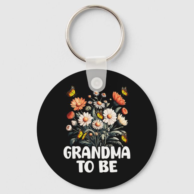 Blivande Mormor, Ny Bebis Graviditets Annonsering  Nyckelring (Framsida)