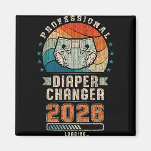 Blivande Pappa, Förväntansfull Pappa 2026 Blöja Magnet