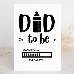 Blivande Pappa Laddar Baby Graviditetsannonsering  Helgkort