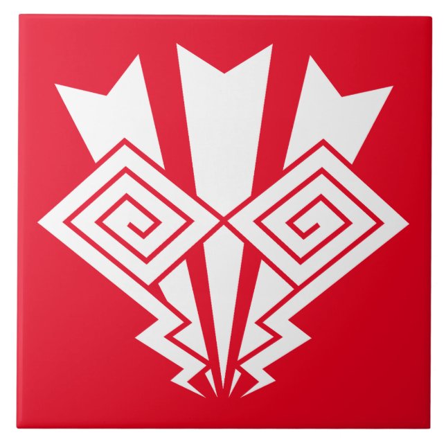 Blixt åska kakelplatta (Framsidan)