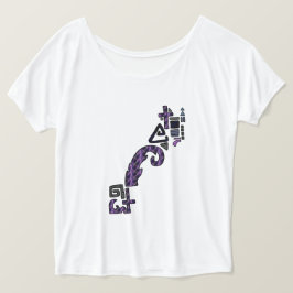 Blixt asymmetrisk geometrisk grafisk t-shirt