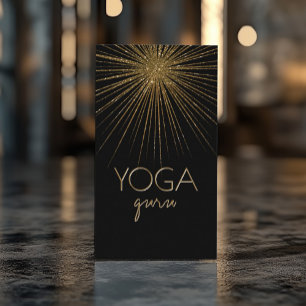 Blixt av Light Yoga Guru Black-Affärskortet Visitkort