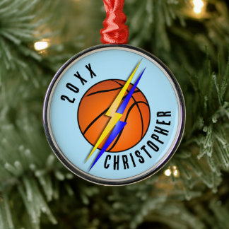 Blixt Basketball-jul Julgransprydnad Metall