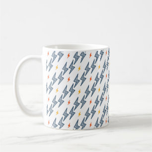 Blixt. Blixten Bolts Seamless Mönster. Backgroun Kaffemugg
