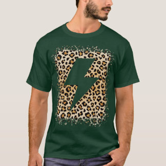 Blixt Bolt Animal Leopard Cheetah Skriv ut T Shirt