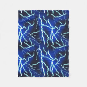 Blixt Bolt Electricity Thunderstorm Night Himmel Fleecefilt