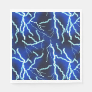 Blixt Bolt Electricity Thunderstorm Night Himmel Pappersservett