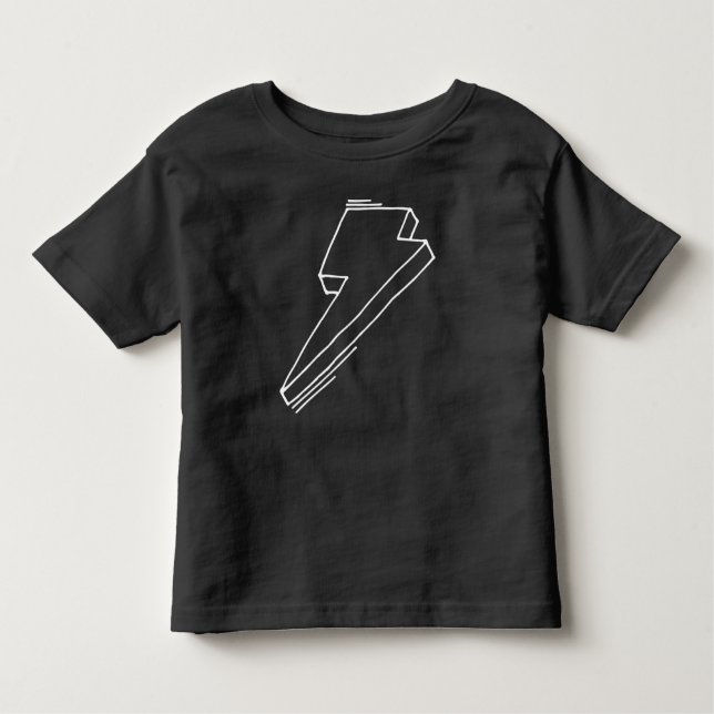 Blixt Bolt Småbarn T-Shirt Black (Framsida)