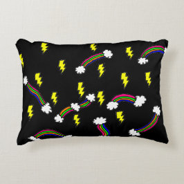 Blixt Bult och Regnbåge Skriv ut dekorfärg Prydnadskudde