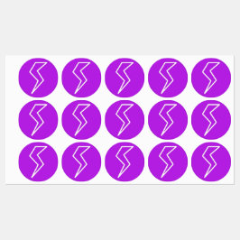 Blixt Bult Round Klistermärke