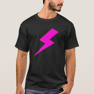 Blixt Bult Shock rosa Flash-utskrift T Shirt