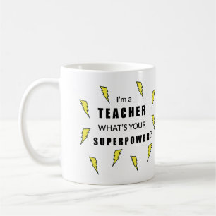 Blixt Bult Superpower Teacher Mugg