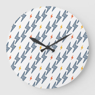 Blixt Bultar Doodle Sömlös blixt Stor Klocka