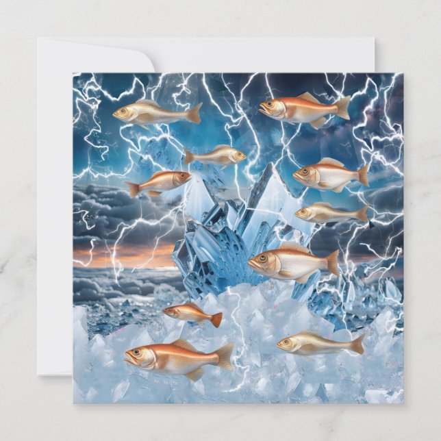Blixt Fish Julkort (Framsida)