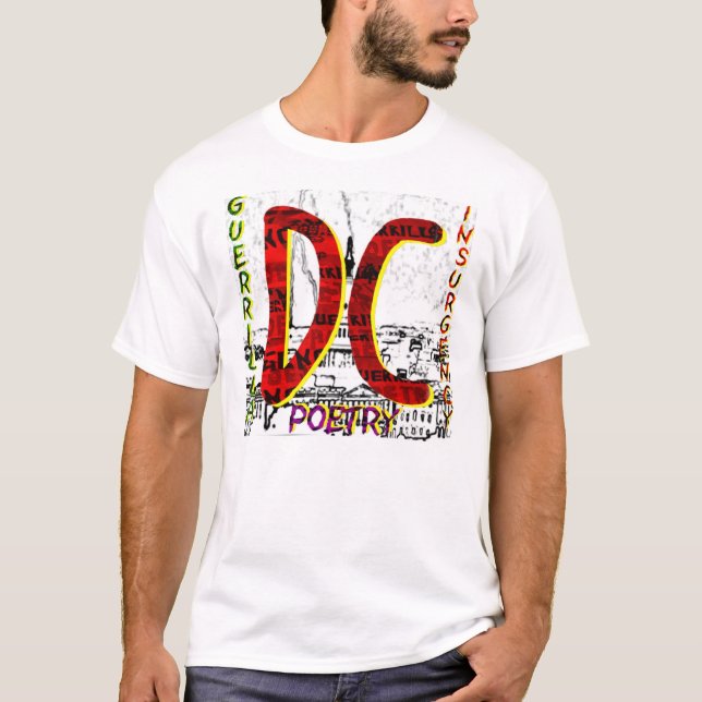 BLIXT FÖR DC-GERILLASOLDATPOETS PÅ HUVUDSTADEN T-SHIRT (Framsida)