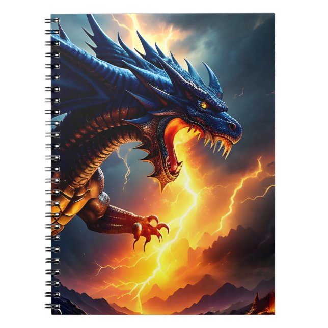 Blixt för Dragon Fire Fight Two Anteckningsbok (Framsidan)