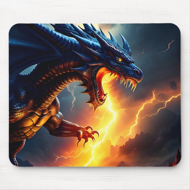 Blixt för Dragon Fire Fight Two Musmatta (Framsidan)