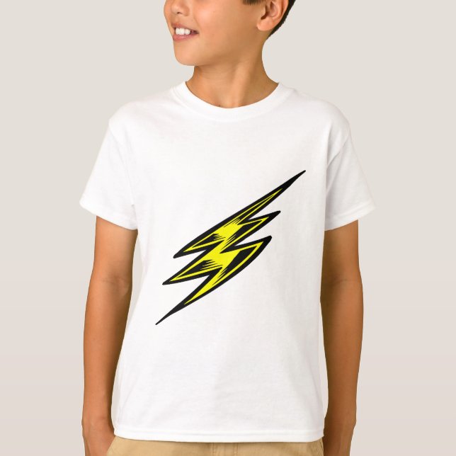 Blixt för elektrisk Gult T-shirt (Framsida)