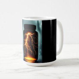 Blixt I En Flaska Digital Konst Kaffemugg