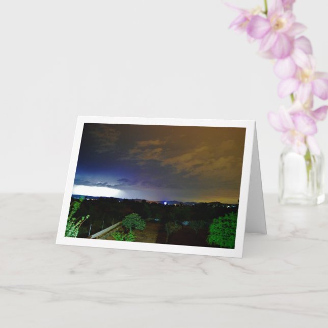 Blixt i landskapsbild himmel kort (Orkide)