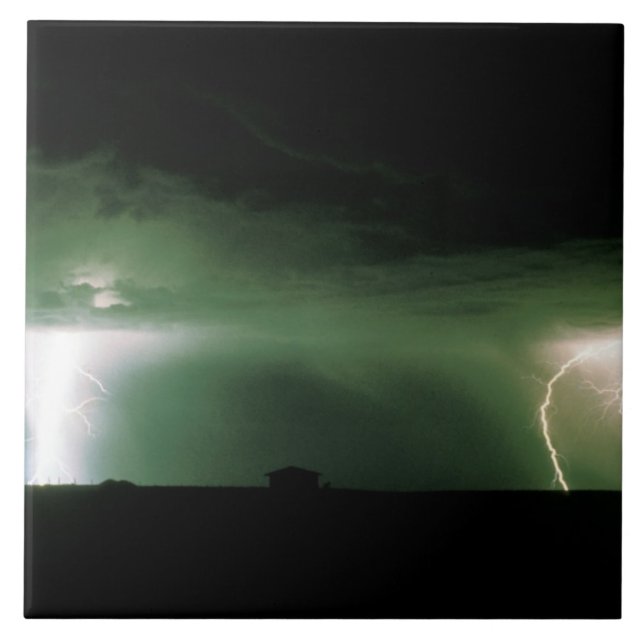 Blixt. Kakelplatta (Framsidan)