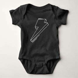 Blixt kasta i sig babyBodysuitsvart T Shirt