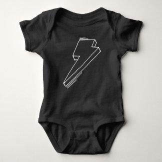 Blixt kasta i sig babyBodysuitsvart T Shirt