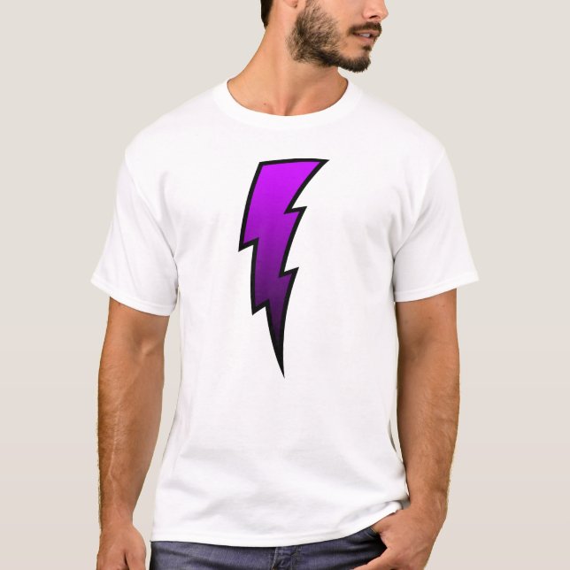 Blixt kasta i sig - lilor tee shirt (Framsida)