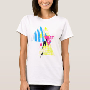 Blixt kasta i sig prålig 80-tal för triangel t shirt