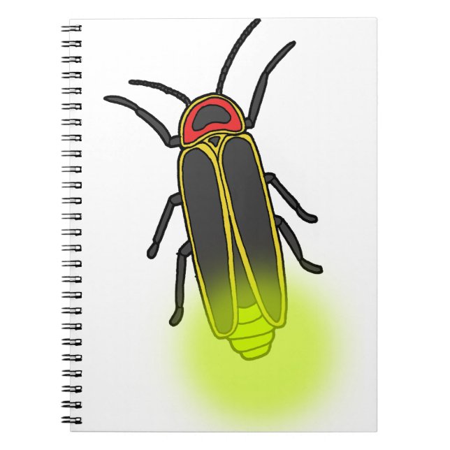 blixt kryp tänd anteckningsbok med spiral (Framsidan)