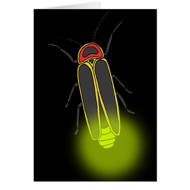 blixt kryp tänd hälsningskort (Framsidan)