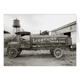 Blixt Motor Fuel Lastbil, 1920 Hälsningskort