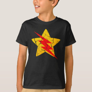 Blixt och stjärna-cross-over t shirt