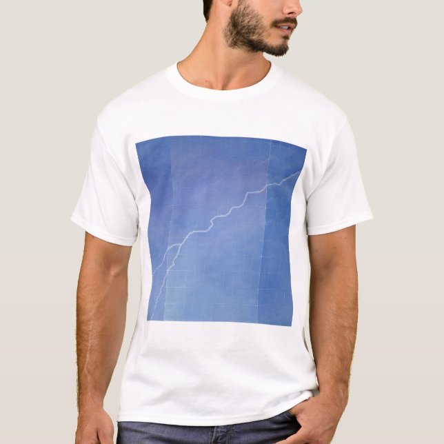 Blixt över Glass byggnad Tee Shirt (Framsida)