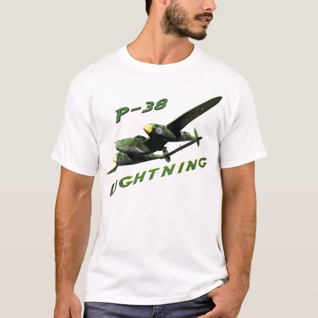 Blixt P-38 T-shirt (Framsida)