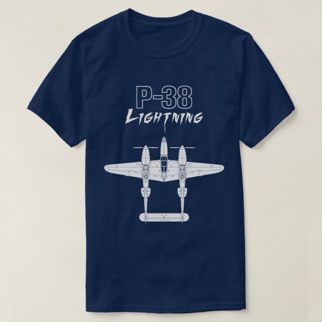 Blixt P-38 T-shirt (Design framsida)