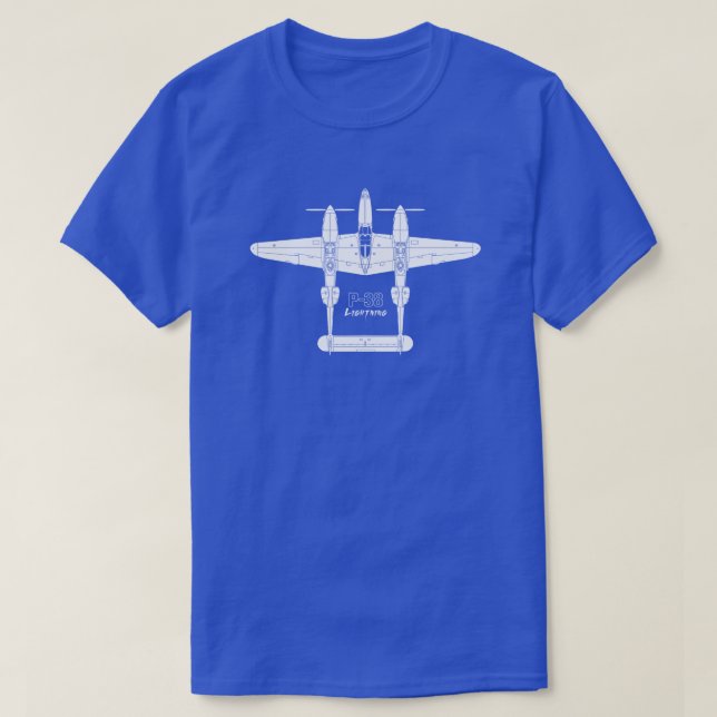 Blixt P-38 T-shirt (Design framsida)