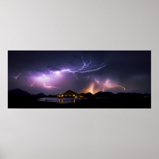 Blixt Panorama Poster