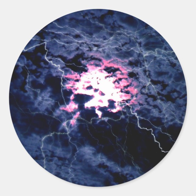 blixt runt klistermärke (Framsida)